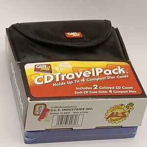 CD Travel Pack CASE Black Vinyl w/Bonus Plastic Cases Old Stock Vintage 2000